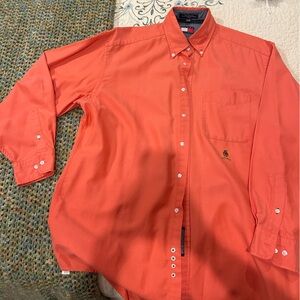 TOMMY HILFIGER CORAL BUTTON DOWN LONG SLEEVE